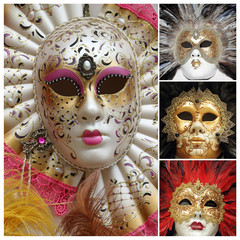 venetian carnival masks poster