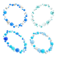 Abstract copyspace round frame isolated