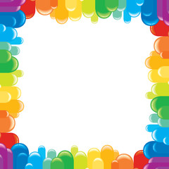 Funky Colorful Frame. Illustration
