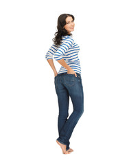 woman wearing jeans