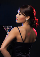 woman with cocktail