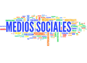 Medios sociales (tag cloud español)