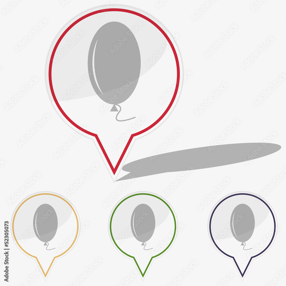 Aufkleber vector illustration web buttons pointer - balloon