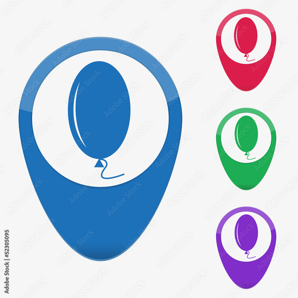 Aufkleber vector illustration web buttons pointer - balloon