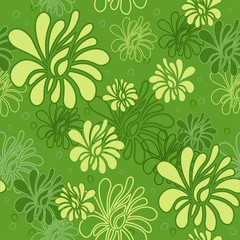 Fototapeta premium Floral vector seamless pattern