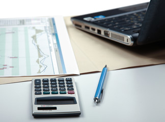 Closeup image of calculator keyboard