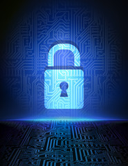 Cyber security concept background.