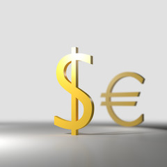 dollar, euro, gold, money,