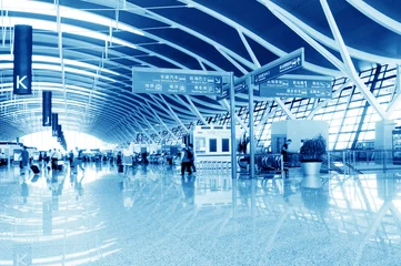 Papier Peint photo Aéroport passenger in the shanghai pudong airport
