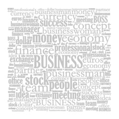 Business related word cloud illustration