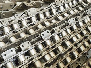 Chains close up on background