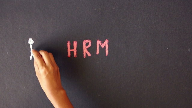 Human resource management chalk drawing