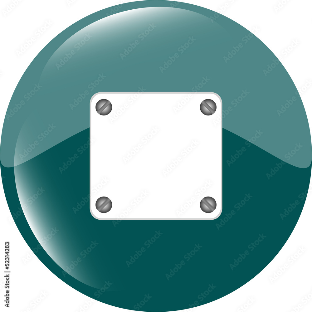 Aufkleber green glossy empty speech bubble web button icon