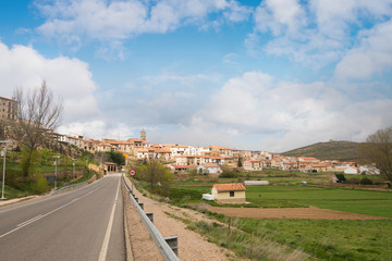 Road accessing the  Medieval village, Mosqueruela,  Spain