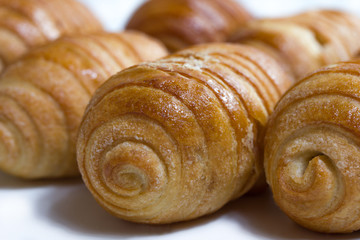 isolated breakfast croissants