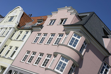 Altbaufassade in Kiel, Deutschland