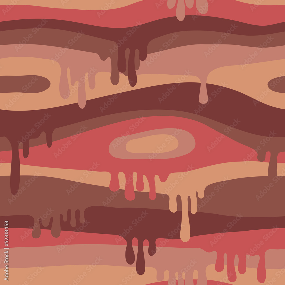 Fototapete seamless pattern with melting paint or abstraction layered puddi