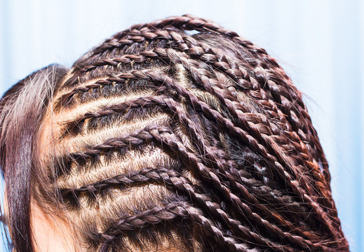 Side view image of beautiful braid hair
