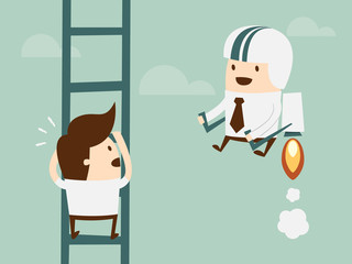 competition in business concept stock vector