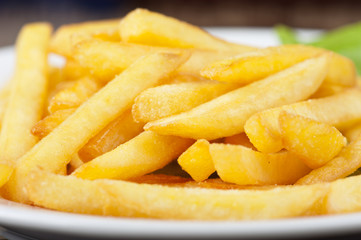 Golden potatoes fries