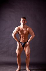 Fototapeta premium young bodybuilder posing