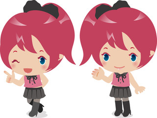 アニメキャラクターのような女の子