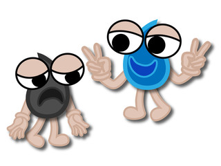 Fototapeta premium Water Drop Cartoon Mascot