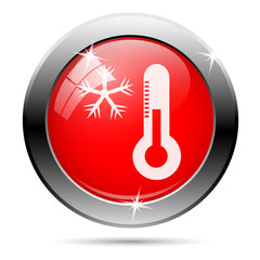 Snowflake and thermometer icon