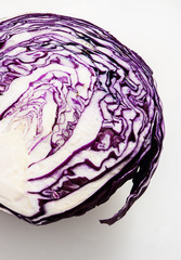 red cabbage on white