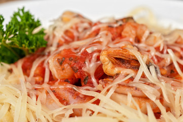 Pasta with seafood