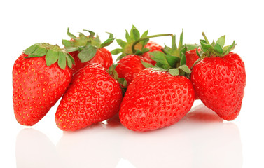 Fresh strawberry isolated on white