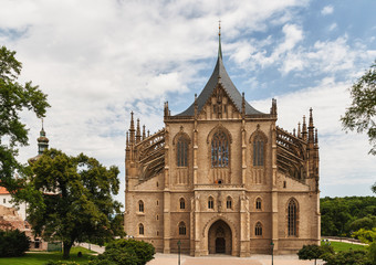 Fototapeta na wymiar Cathedral of st. Barbara in city Kutna Hora