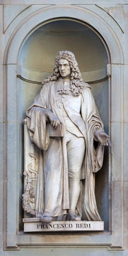 stone statue of Francesco Redi