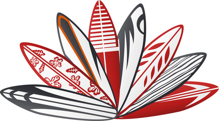 colorful surf board design 2