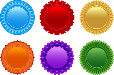 Colorful starbursts set. To see the other vector starburst illustrations , please check Badge and Label collection.