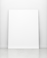 blank poster on cracked wall