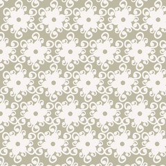 Seamless white flower pattern