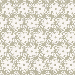 Seamless white flower pattern