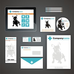 veterinary company visual identity set