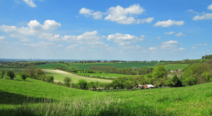 Fototapeta na wymiar An English Rural Landscape in the Chiltern Hills