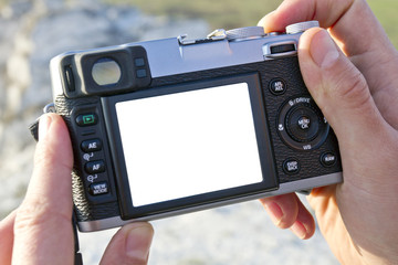 Photocamera in a hands