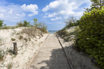 Fototapeta na wymiar Strandzugang an der Ostsee