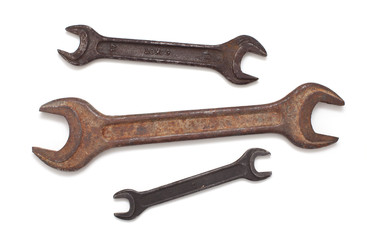 old rusty wrench