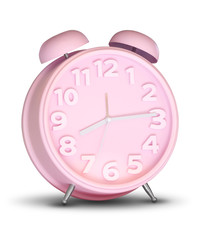 Alarm clock isolated on white background