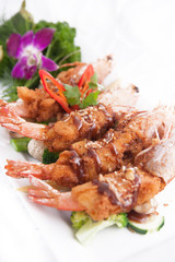 Deep fried prawn with Tamarind sauce