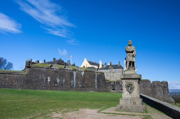 Robert the Bruce statue in front of Stirling Castle