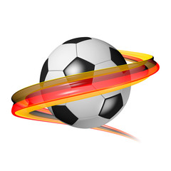 Fußball - Ball mit deutschen Nationalfarben