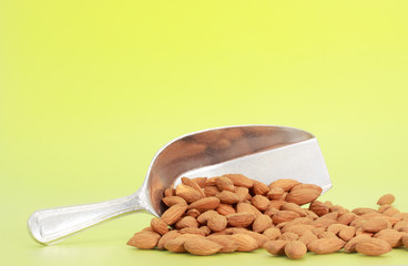 scoop of fresh almonds