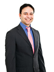 Young businessman isolated on white