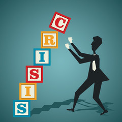 crisis in business concept stock vector